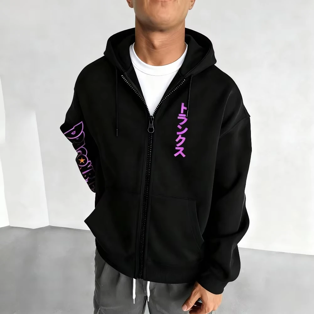 Men's New Dragon Ball Men's Zipper Coat Hoodie Sweater Long-sleeved Jacket Son Gohan Anime Spring and Autumn Niche Trendy Top photo 3