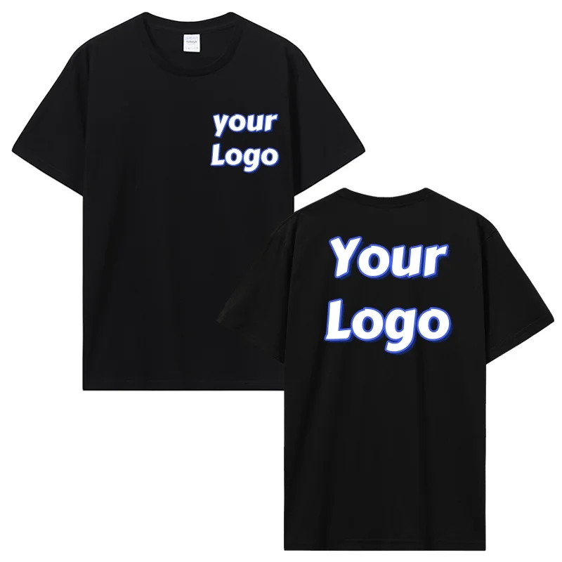 Customized Print T Shirt Men Women Custom Cotton Tops Tees DIY Your Like Photo Or Logo Cotton T-shirt Personalized Men Clothing photo 1