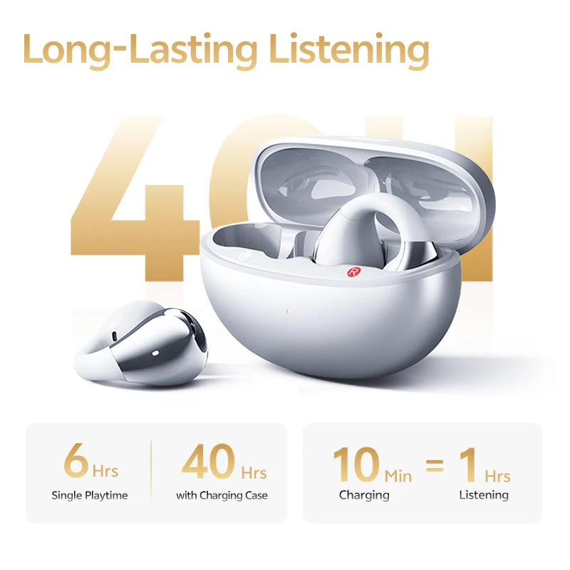QCY Crossky C30S Open Ear Wireless Earphones Hi-Res with LDAC Ear Clip Earbuds Bluetooth 6.0 Clip On OWS Sports Headphones 40Hrs photo 6