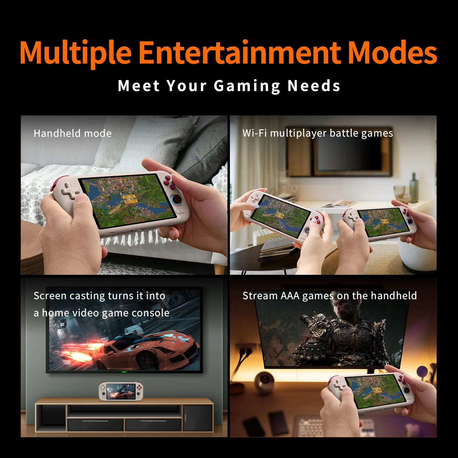 Ampown MANGMI AIR X Handheld Game Console Snapdragon 662 5.5'' Touchscreen Android 14 Active Cooling Fan 15W Fast Charging RGB photo 3