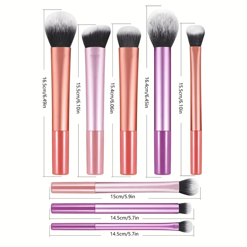 8pcs Makeup Brush Kit Soft Synthetic Hair Make Up Brushes Foundation Blush Eyeshadow Cosmetic Makeup Tools photo 4
