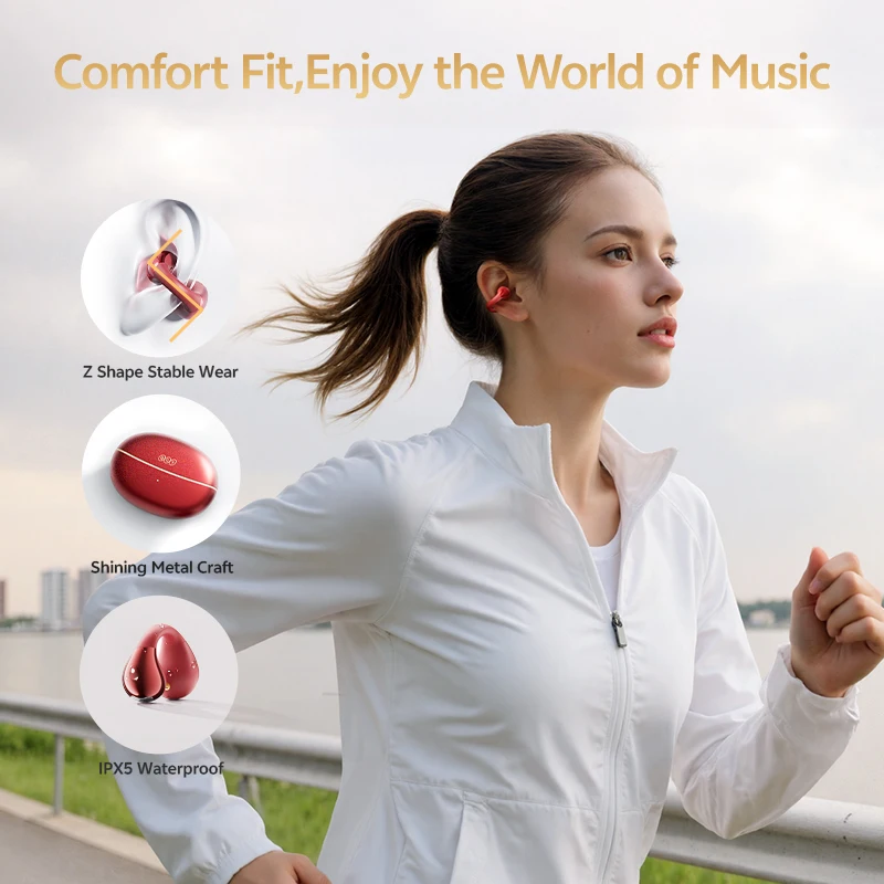 QCY Crossky C30S Open Ear Wireless Earphones Hi-Res with LDAC Ear Clip Earbuds Bluetooth 6.0 Clip On OWS Sports Headphones 40Hrs photo 5