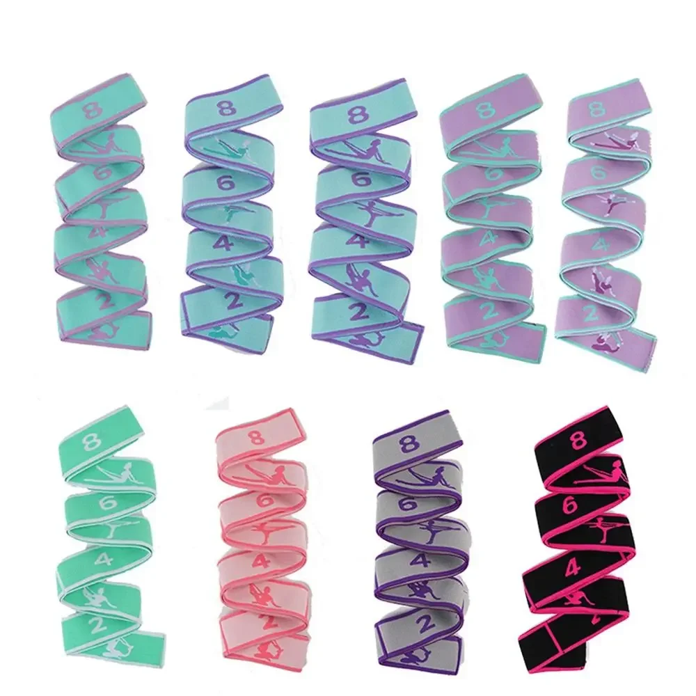 Elastic Yoga Resistance Bands Stretching Belt Dance Pilates Exercise Pull Strap Home Fitness Sport Accessory photo 3