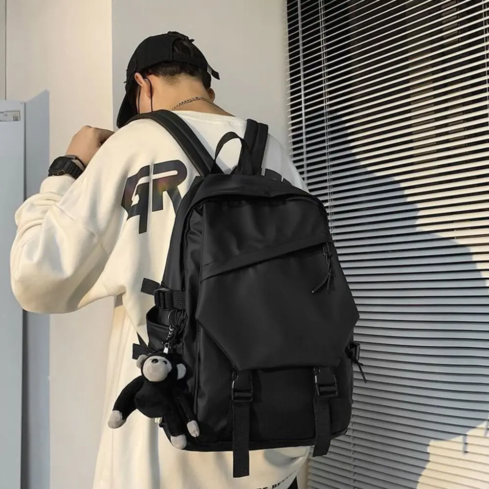 Fashion Business Men's Backpack Black Lightweight Travel Backpack Waterproof Large Capacity Laptop Backpack photo 2