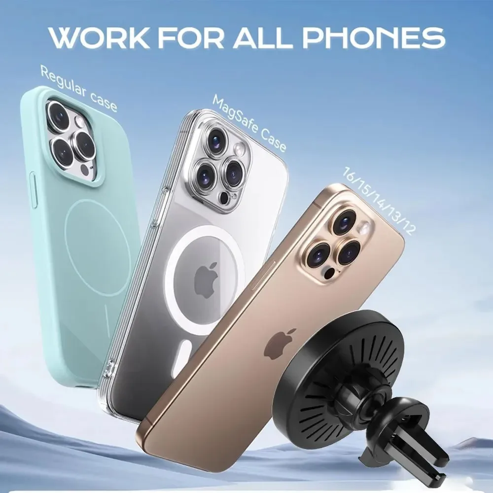 Car For Magsafe 30W Wireless Charger Air Vent Phone Holder Stand For iPhone 17~12 Samsung Xiaomi Fast Charging Cellphone Bracket photo 5