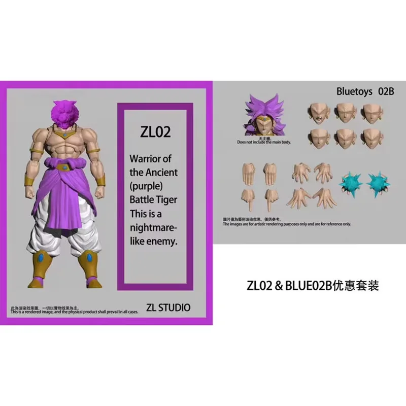 ZL Studio Dragon Ball SHF Broly Action Figure Super Saiyan Broly Warrior Of The Ancient Battle Tiger Anime Model Toys Gifts photo 3