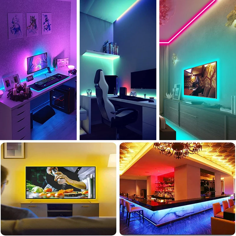 Led Strip Lights with 44 Key Remote Control 1m 5m 10m 20m RGB Tape Led Wall Room for Home Bedroom Party Decor TV Backlight photo 6