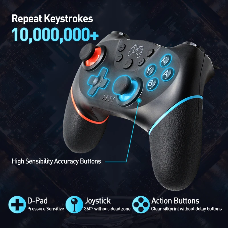 Wireless Bluetooth for Nintendo Switch & OLED Lite PC Controller Gamepad Joystick Control Computer Game Pad Mando Command Gaming photo 5
