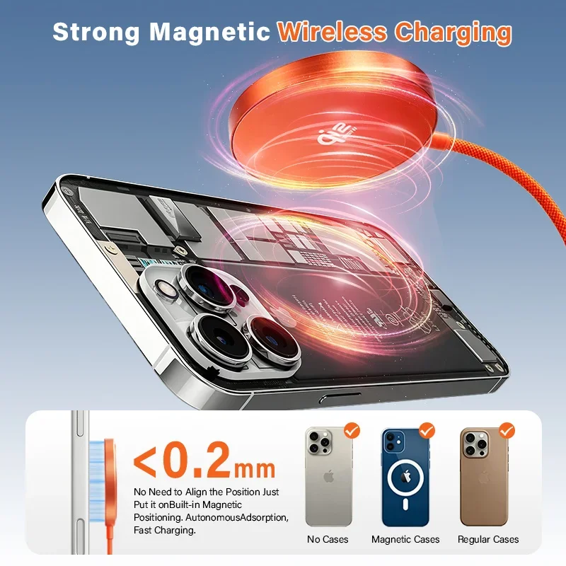 Qi2.2 25W Magnetic Fast Charger Stand for iPhone 17 16 15 14 Pro Max Samsung Galaxy S25 S24 S23 Ultra FE Pixel Foldable Travel photo 2