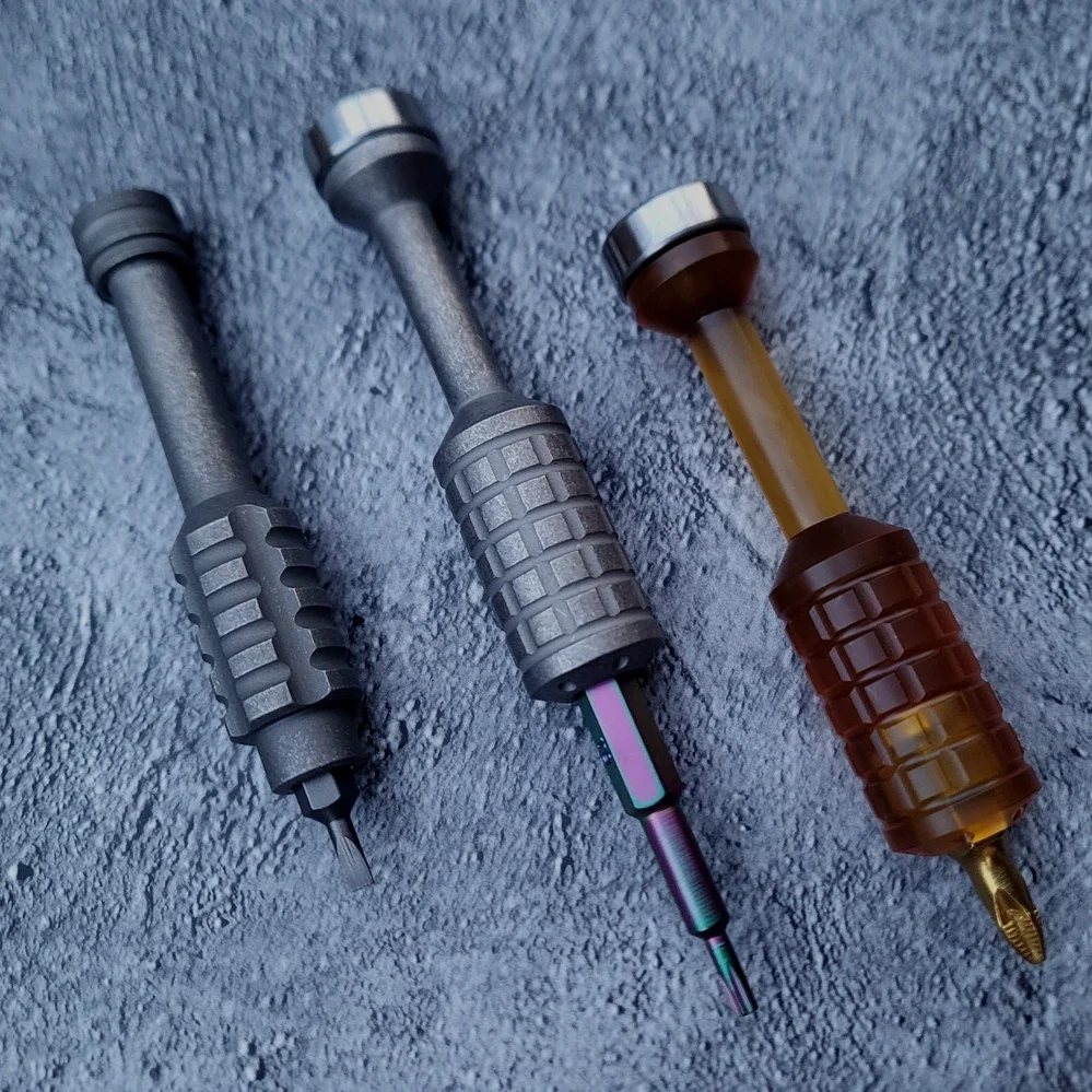 EDC Titanium Alloy PEI Screwdriver Portable Gadget Cross Bit Riding Equipment Outdoor Camping Multi-functional Gear EDC Tools photo 1