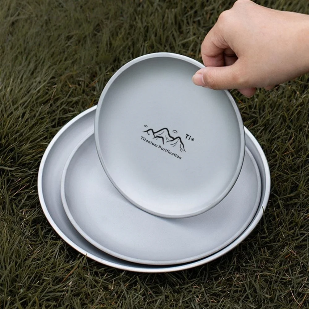 Camping Plate Lightweight Camping Plate For Barbecue Home Dinnerware Round Frosted Picnic Gear Reusable Tableware photo 6