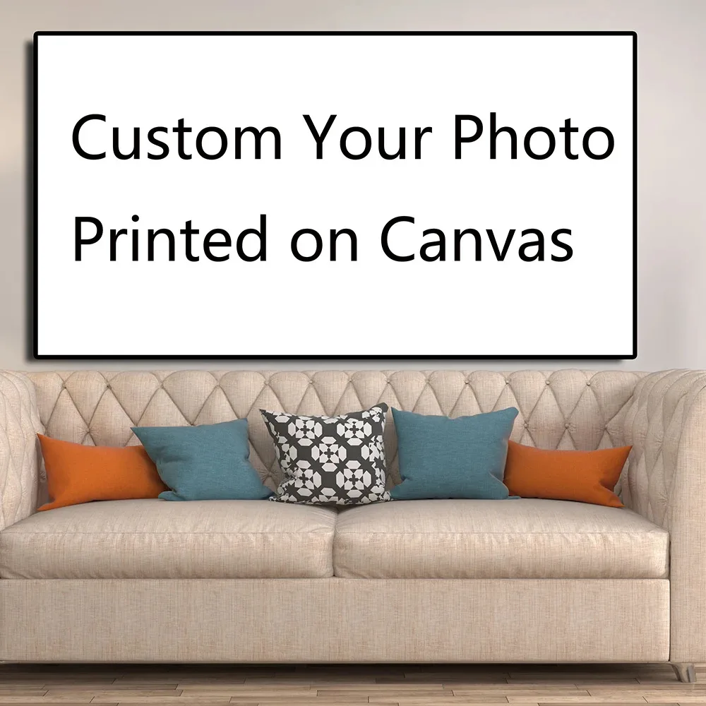 Custom Print Canvas Poster Anime Game Poster Painting By Your Photo Personal Gift Customize Figure Animal Pets Home Decor photo 1