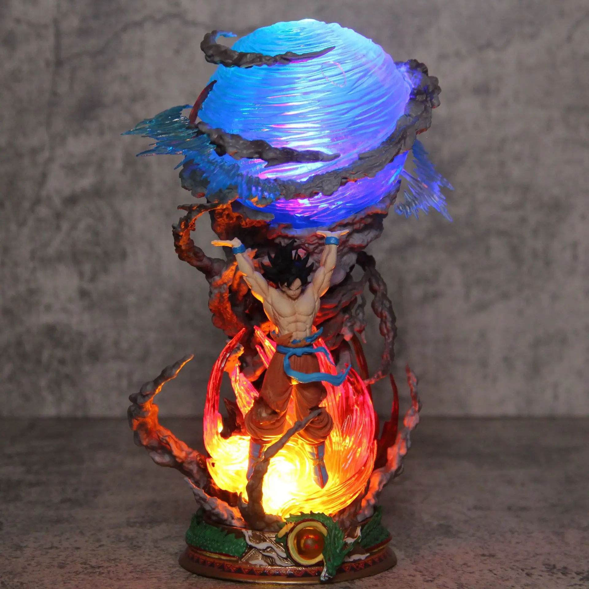 25cm Dragon Ball Figures Spirit Bomb Sou Goku Anime Figures Super Saiya Pvc Statue Doll Action Figure Model Collection Toys Gift photo 2