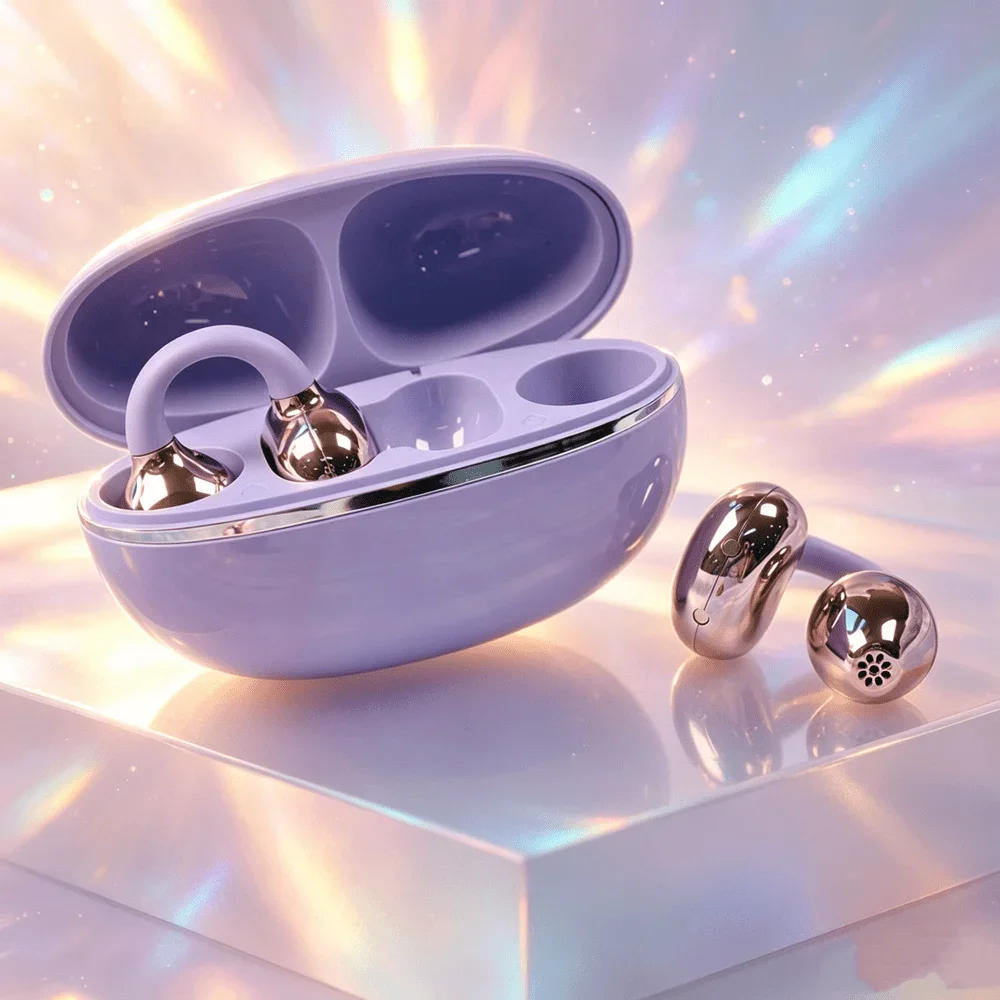 Original Ear-Clip Surround Bluetooth Headphones Bone Conduction Earphone Wireless Earbuds Stereo Bass Sports Headset with Mic photo 1