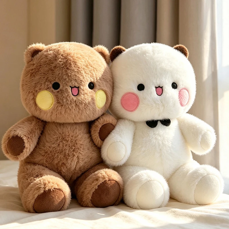 Hot Yier And Bubu Cute White Bear Plush Toy Soft Stuffed Doll Adorable Fluffy Animal Pillow Home Decor Birthday For Adults photo 1