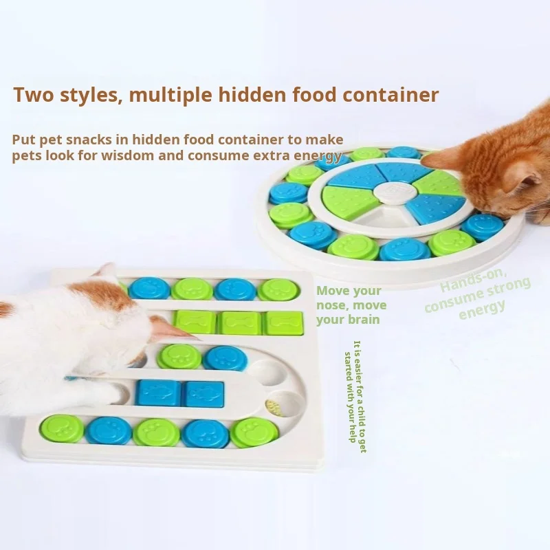 Dog Puzzle Toys Slow Feeder Interactive Increase Puppy IQ Food Dispenser Slowly Eating NonSlip Bowl Pet Cat Dogs Training Game photo 3