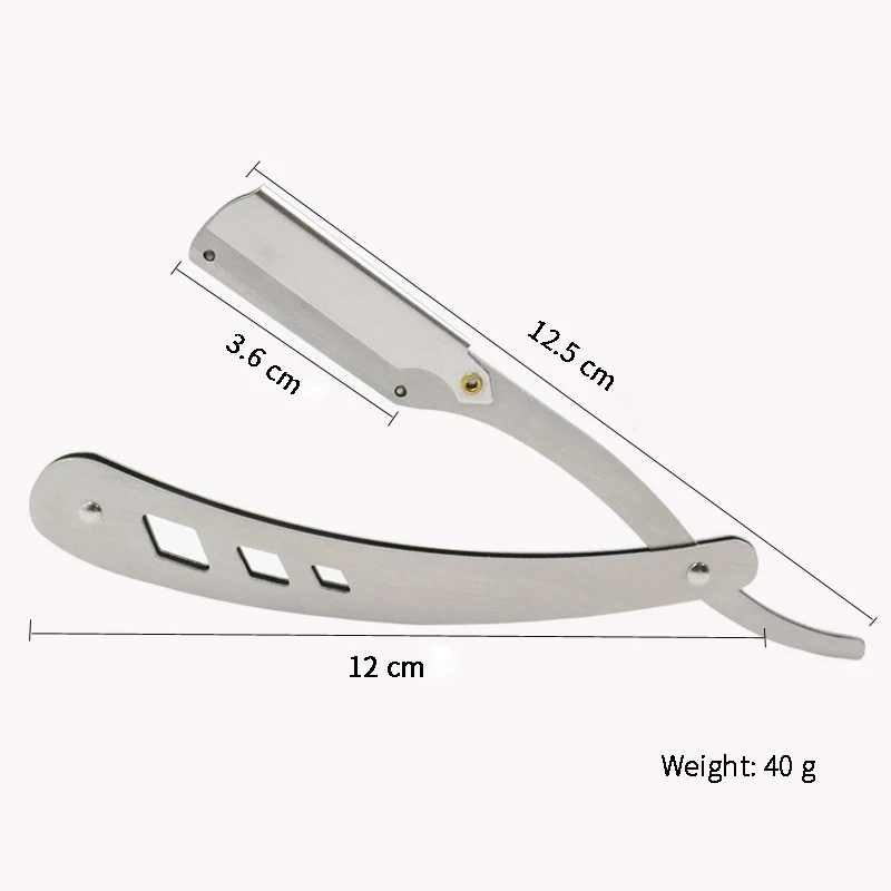 Men's Barber Shaving Razor Folding Knife Unisex Hair Removal Tool Eyebrow Knife ( Blades Not Included) photo 4