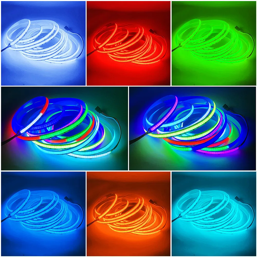 WS2811 COB LED Strip Pixel Addressable RGB Full Dream Color 5m DC12V 24V Flexible 720LEDs/m Smart Led Tape Lights For Room Decor photo 5