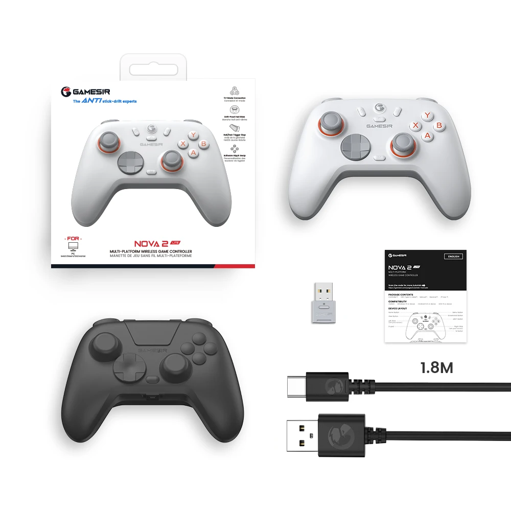 GameSir Nova 2 Lite Wireless Game Controller Switch Gamepad Hall Effect Joysticks Anti-Drift for Nintendo Switch / iPhone / Android / PC photo 7