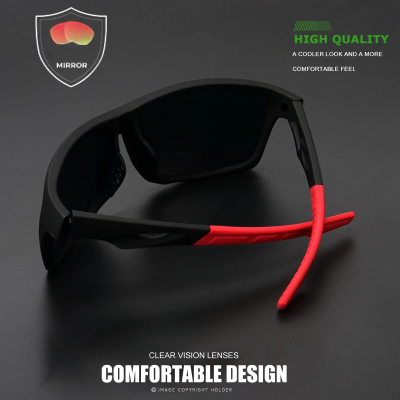 Vintage Outdoor Polarized Sunglasses Men Women Shield Lens Sports Sun Glasses PC Frame TAC Lens Wide Fit Durable UV400 photo 3