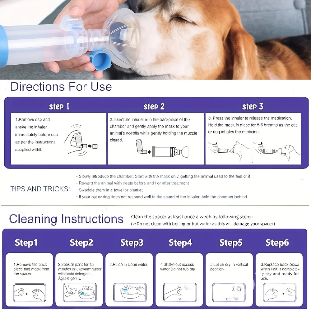Adjustable Pet Nebulizer Mask, Large-Capacity Aerosol Spacer, Respiratory Care for Pets photo 4