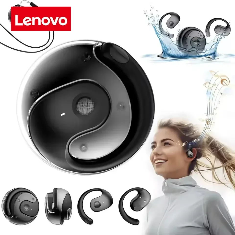 Lenovo OWS Wireless Headphones Bluetooth Headset with Mics HiFi Stereo Sound Earphones Smart Touch Sports Waterproof Earbuds photo 3