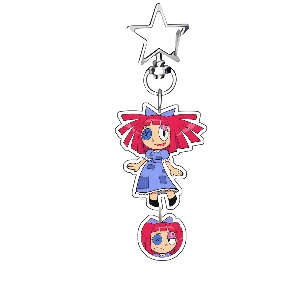 Anime For TADC Pomni Jax Ragatha Zooble Caine Peripheral 5cm Acrylic Keychain Custom Cartoons Backpack Pendant Exquisite Gift photo 4