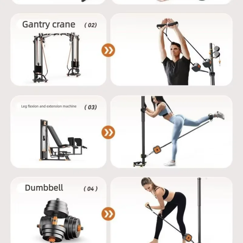 Hydraulic Pull Fitness Pump Multifunctional Resistance Bands Chest Strength Training Fat Burning Weight Loss Workout Equipment photo 4