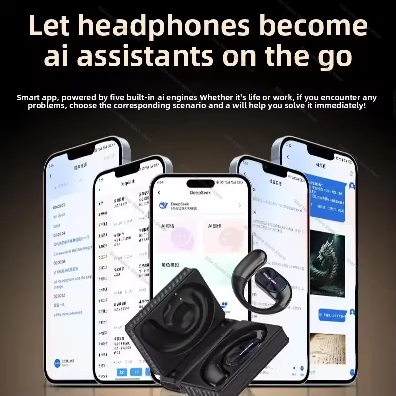 MONSTER AC530plus Version Wireless Bluetooth 6.0 earphones Large Speaker Ear-hook AI Intelligent Translation Headset Good Gift photo 5