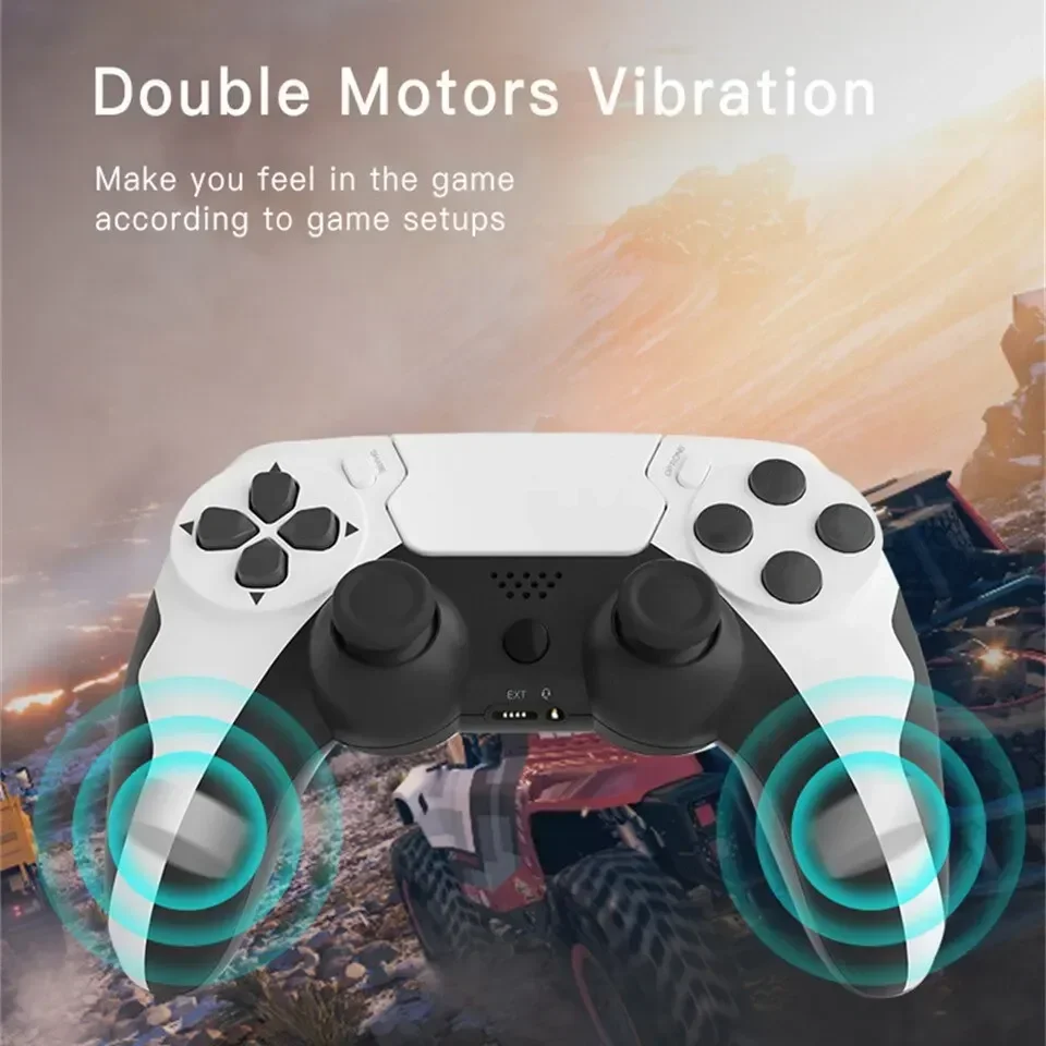 GAMINJA New Wireless Gamepad P48 with Six Axis Gyroscope Game Controller For PS4 PS3 Console Dual Vibration PC Joystick photo 5