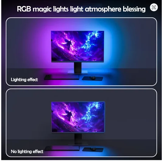 HTMCK Smart Ambient PC Display Sync Computer Monitor Backlight LED Strip Light RGB Color DIY Game Holiday Atmosphere Decor Lamp photo 6