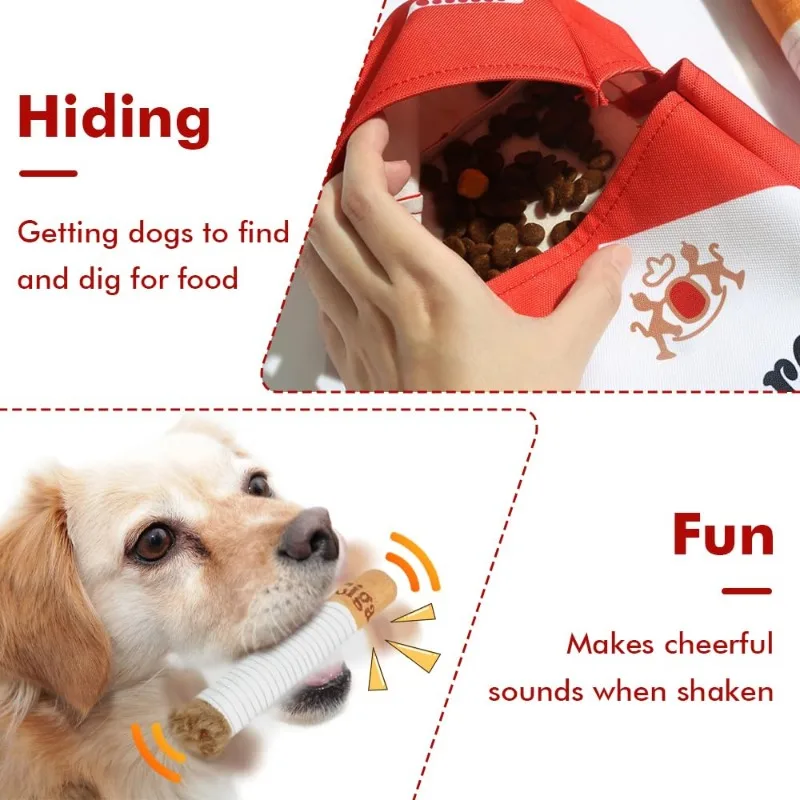 3 Cigarette Dog Toys with Box Fun Interactive Gurgle Plush Pet Toy Interactive Entertainment Pet Supplies for Dogs and Cats Toys photo 4
