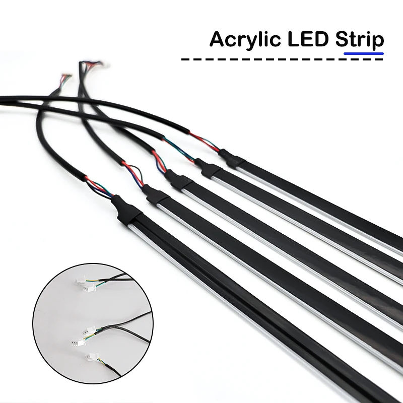 Full Color Streamer Car Ambient Lights RGB 64 Color Universal LED Interior Hidden Acrylic Strip Symphony Atmosphere Lamp photo 2
