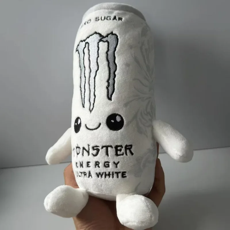 2026 New Hot Monster Plush White Energy Drink Plush Toy Simulation Stuffed Doll Cute Soft Figure Decor Gift Friend Home Ornament photo 2