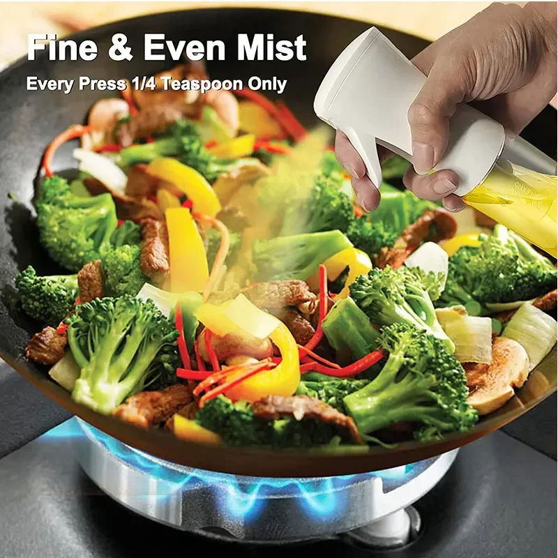 200/300/500mlOil Spray Plastic Household Kitchen Oil Spray Bottle Or Oil Brush Nebulizing Mist Filling Cooking Dual Use BBQ photo 3