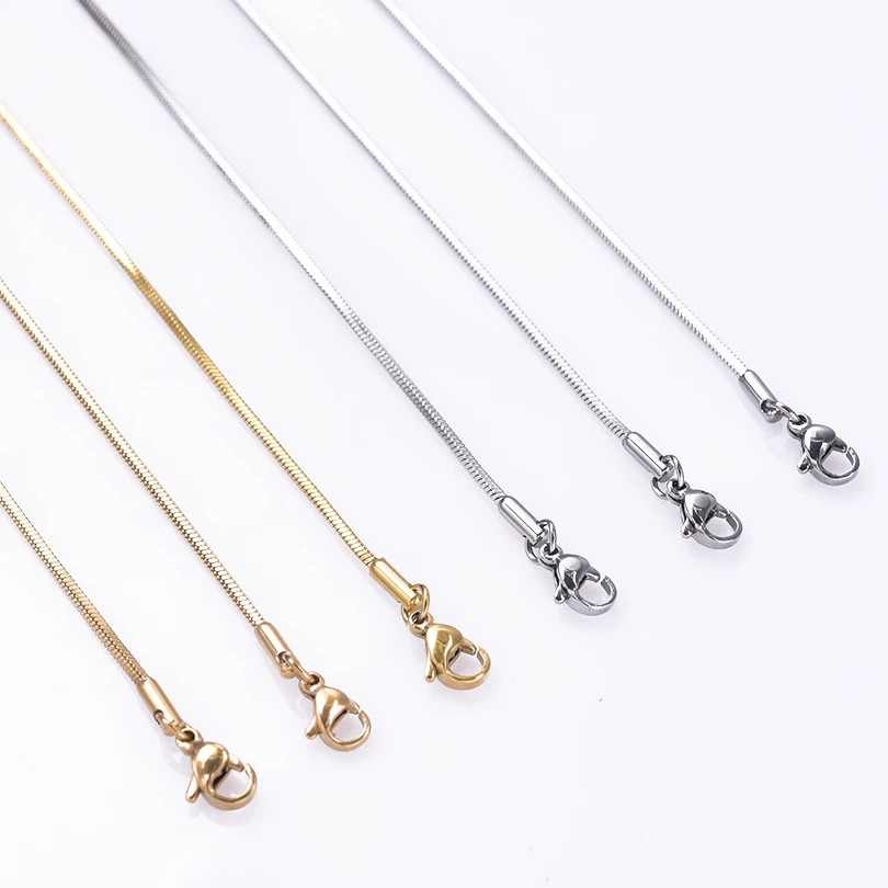 Wholesale 45/50/60/70cm Snake Long Chain Necklace Stainless Steel Necklaces For Women Men Jewelry Neck Chokers Catenina Collana photo 2