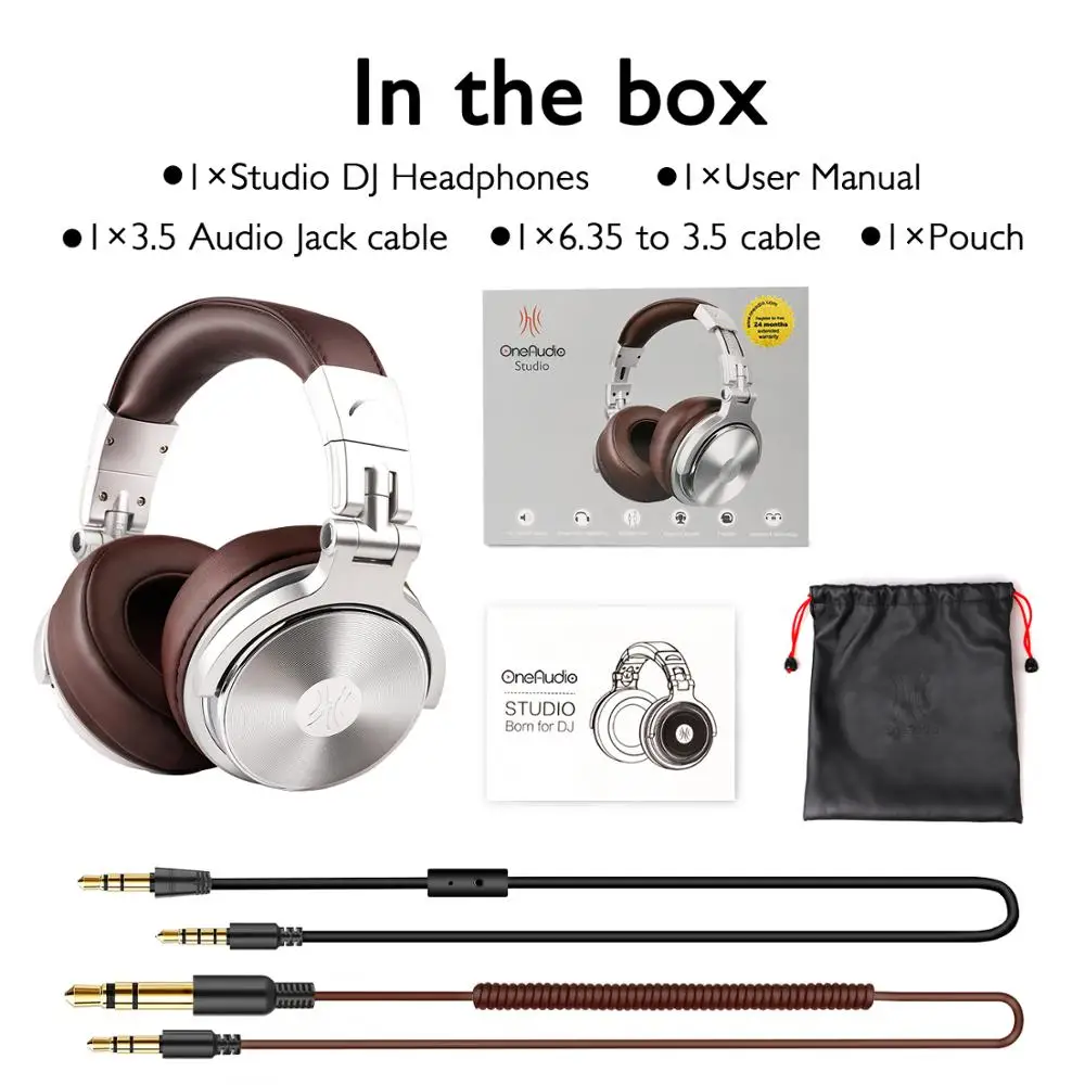 Oneodio Pro 30 Professional Studio DJ Headphones With Microphone Over Ear Wired Earphones HiFi Monitors Foldable Gaming Headset photo 6