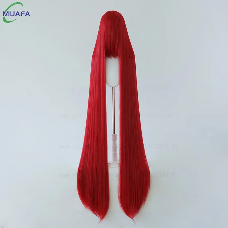 700g High Quality 59" 150cm Long Straight Cosplay Wig With Bang Blond Brown Red Green Blue Heat Resistant Hair Colors Anime Wigs photo 2