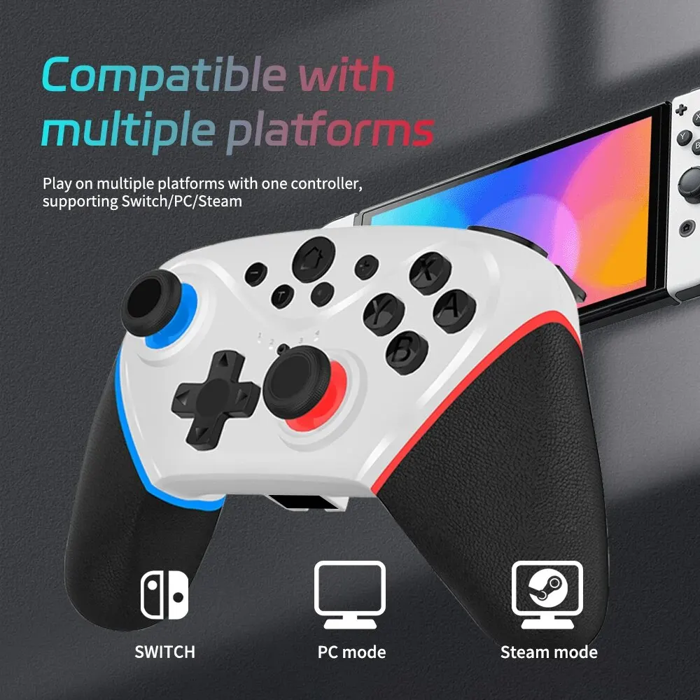 Wireless Switch Controller Compatible with Switch/Lite/OLED Remote Supports Multi-Platform with Turbo, Wake-up Function photo 3