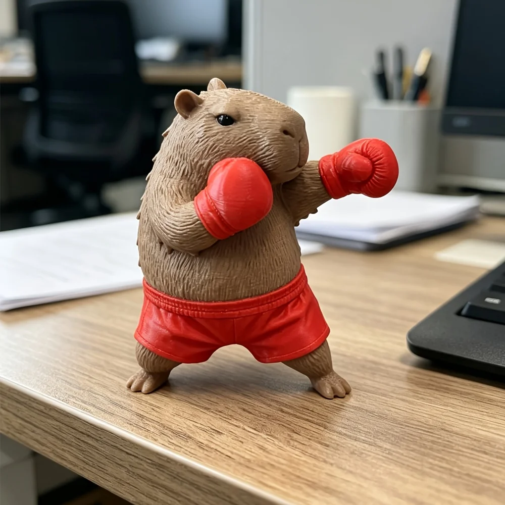 Cute Capybara Ornament, Desktop Office Decoration, Car Decor, Creative Animal Model, Collectible Figurines, Car Ornament photo 5