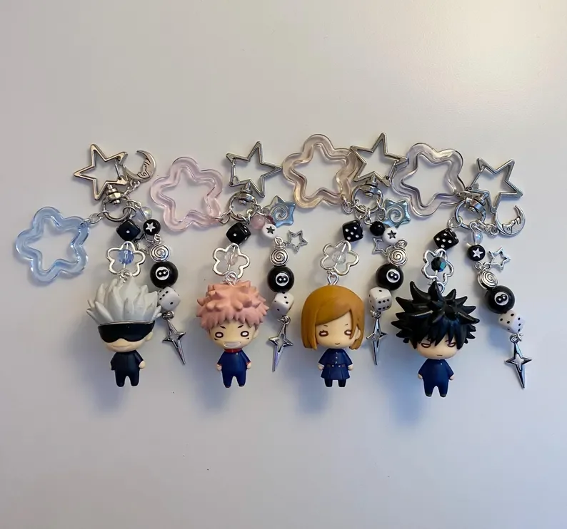 Handmade JJK Figurine Keychains y2k Bag charm Unique Anime Accessory photo 6