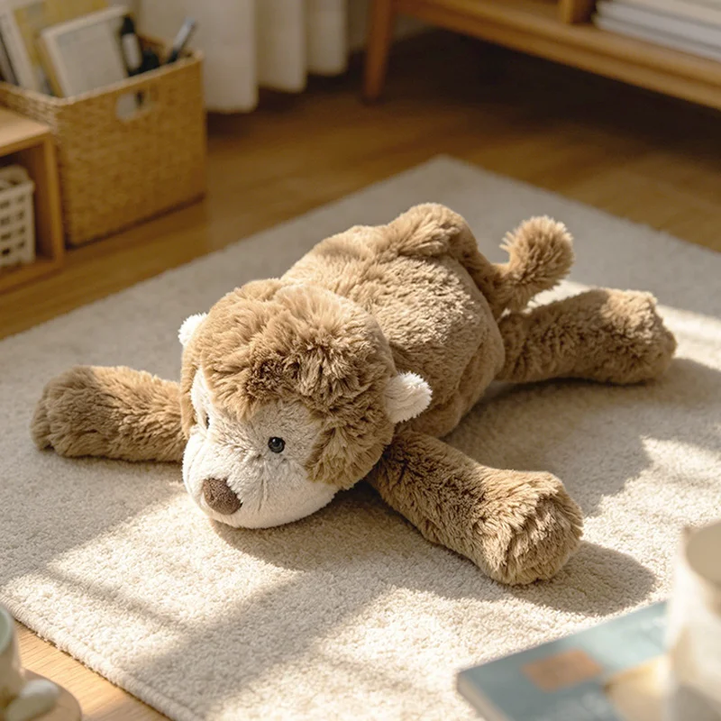35/52CM Lying Elephant Monkey Plush Toys Soft Stuffed Cartoon Animal Doll Accompany Toy For Kids Appease Gifts photo 6