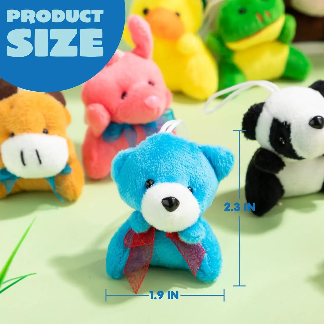 JOYFY 12/36/72 Pack Mini Animal Plush Toy Assortment Bulk Stuffed Animals for Kids Plush Keychain Halloween Party Decoration photo 3