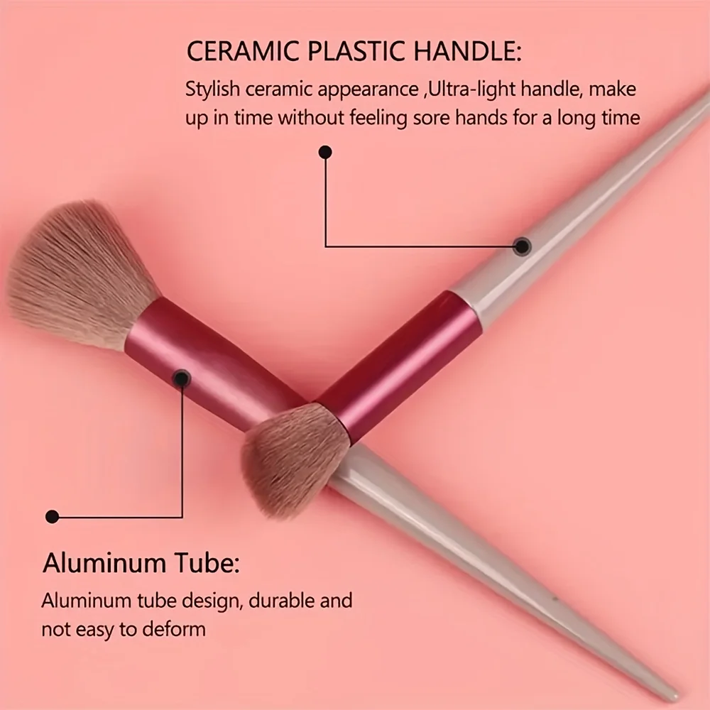13 soft and fluffy makeup brush sets, perfect for foundation make-up, powder blusher, powder and eye shadow photo 5
