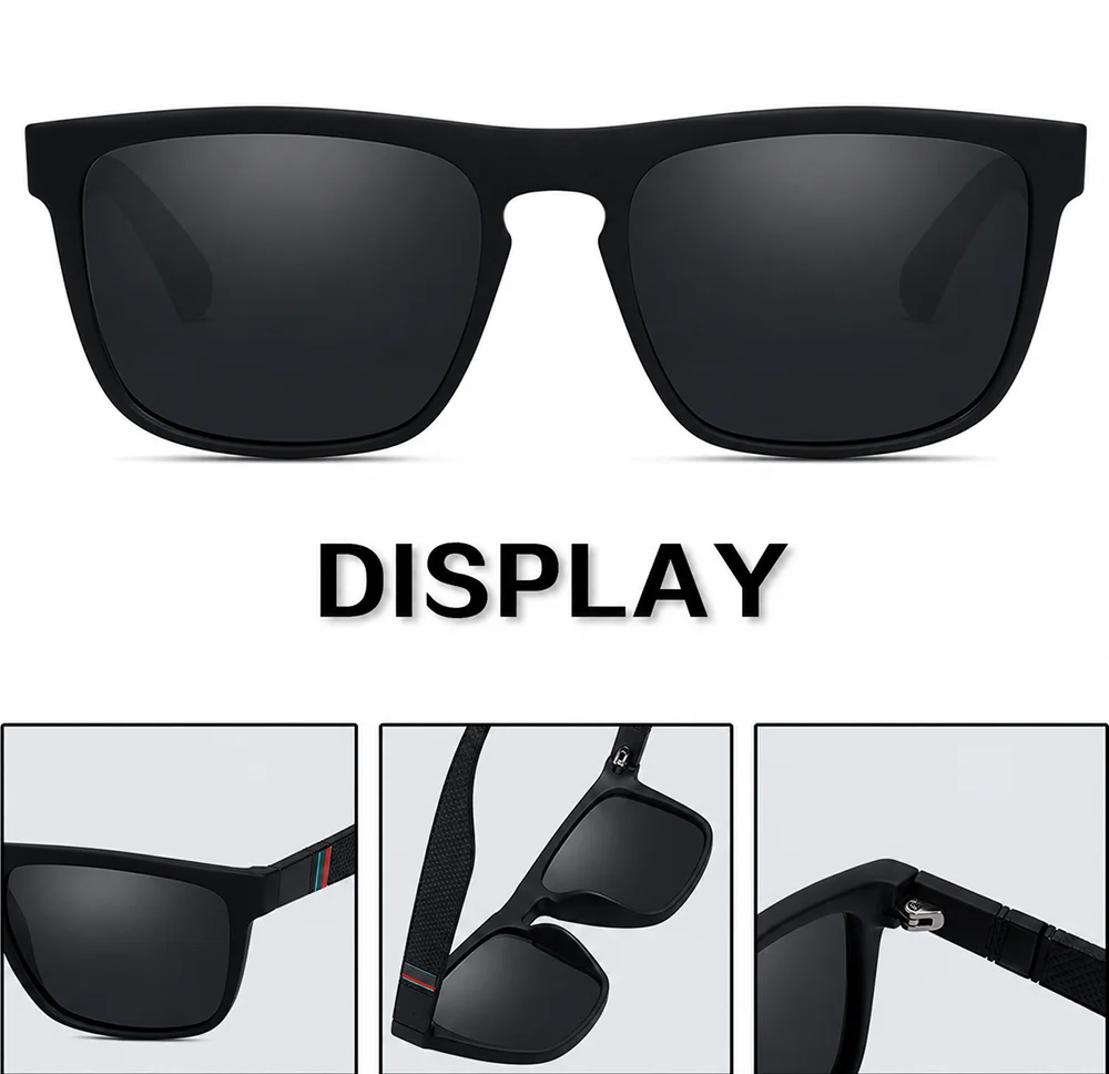 KIDIN Fashion Square Vintage Polarized Sunglasses Men Women Retro Driving Fishing Sun Glasses UV400 Eyewear photo 5