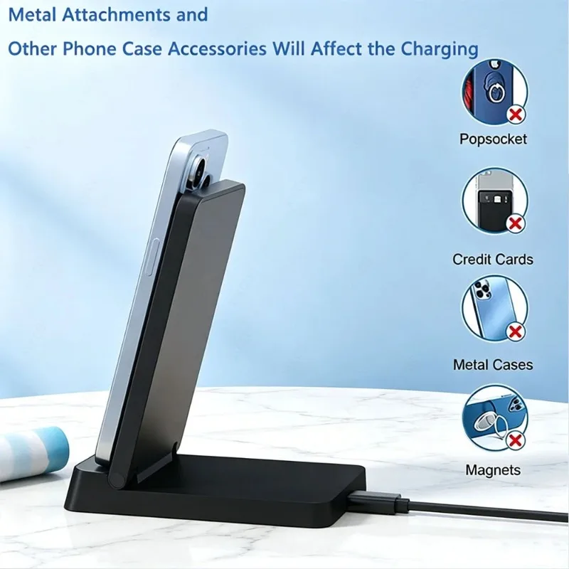 Fast Charging Magnetic Wireless Charger Stand Intelligent Heat Dissipation For Magsafe iPhone 17 16 15 14 13 12 Pro Max Android photo 6
