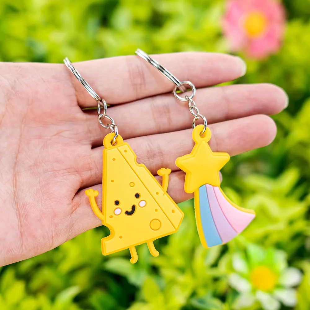 10/20/50/100 PCS Random Keychain Cute Animal Cartoon Anime Key Chain Kawaii Keyring fit Car Key Accessories Friends Key Gift photo 4