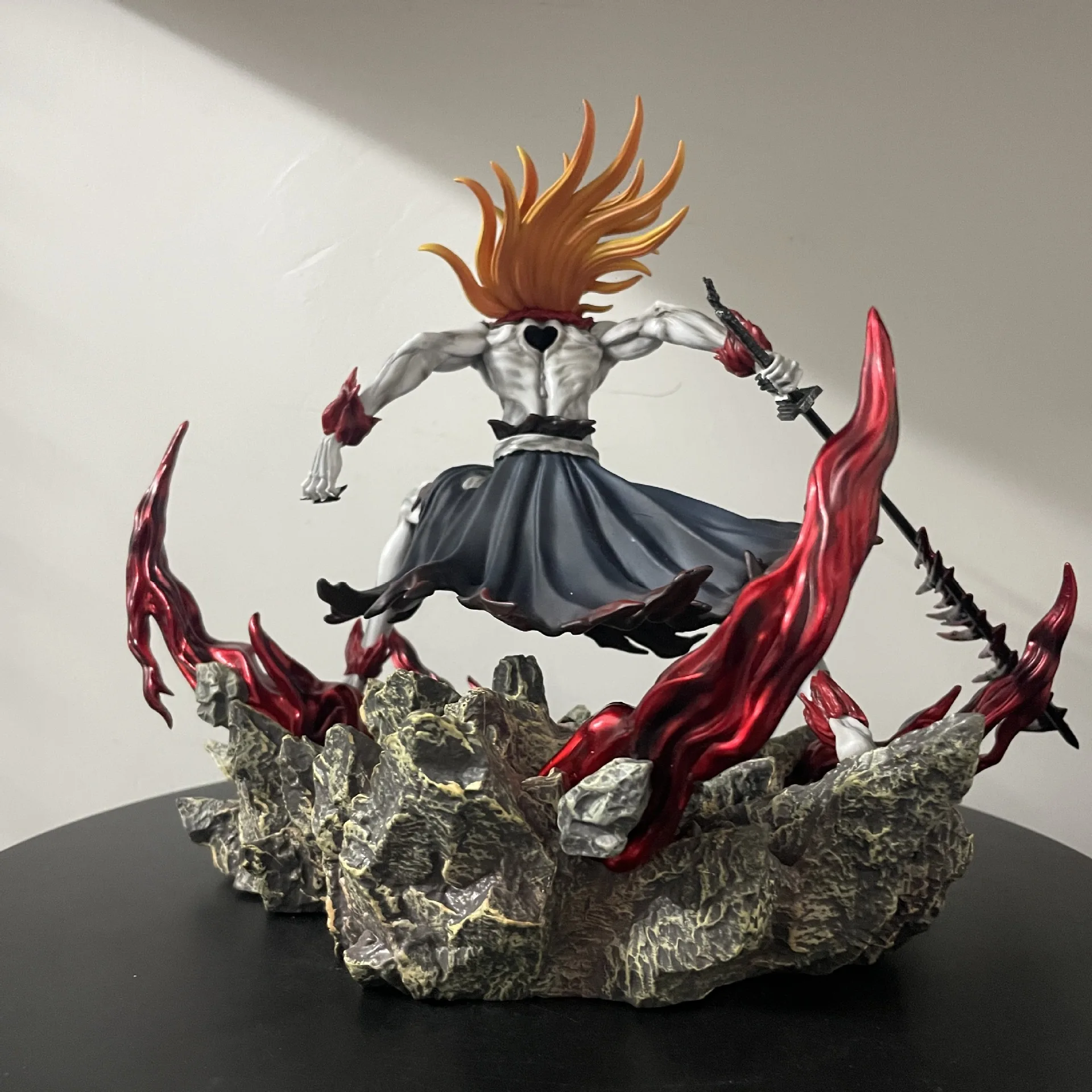 Bleach Ichigo Hollowfied Action Figure 23cm Anime Statue Getsuga Tensho Desktop Decoration Collectible Toy Gift photo 4