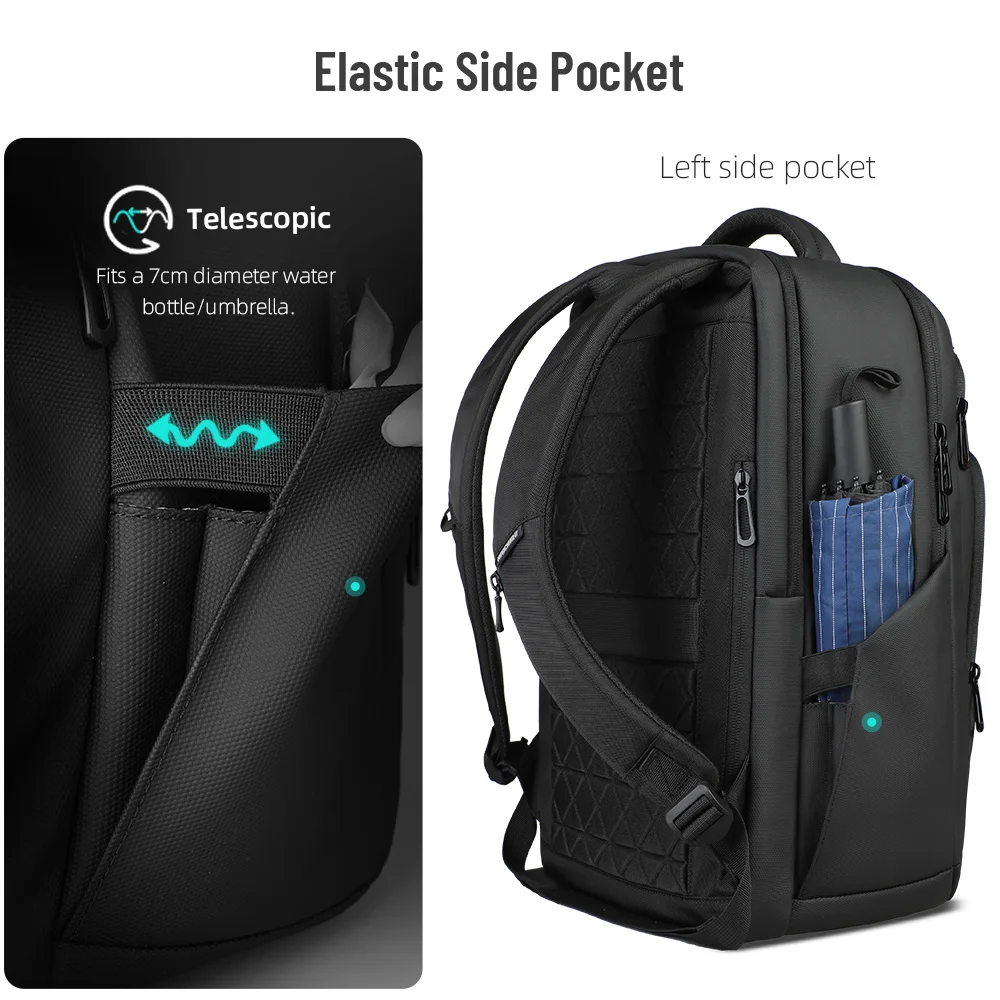 HK Multifunctional Business Backpack Men Large Capacity Travel Backpack Waterproof 17.3" Laptop Bag With USB Office Work Daypack photo 5