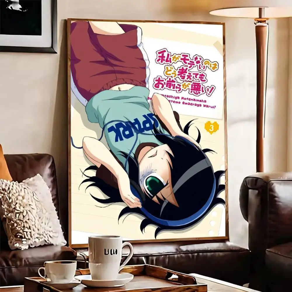 Anime W-Watamote Kuroki Tomoko Painting Calligraphy Canvas Poster Wall Art interior Hallway Home Decoration Holiday Gifts photo 4